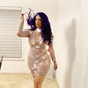 Silver studded dress of the year